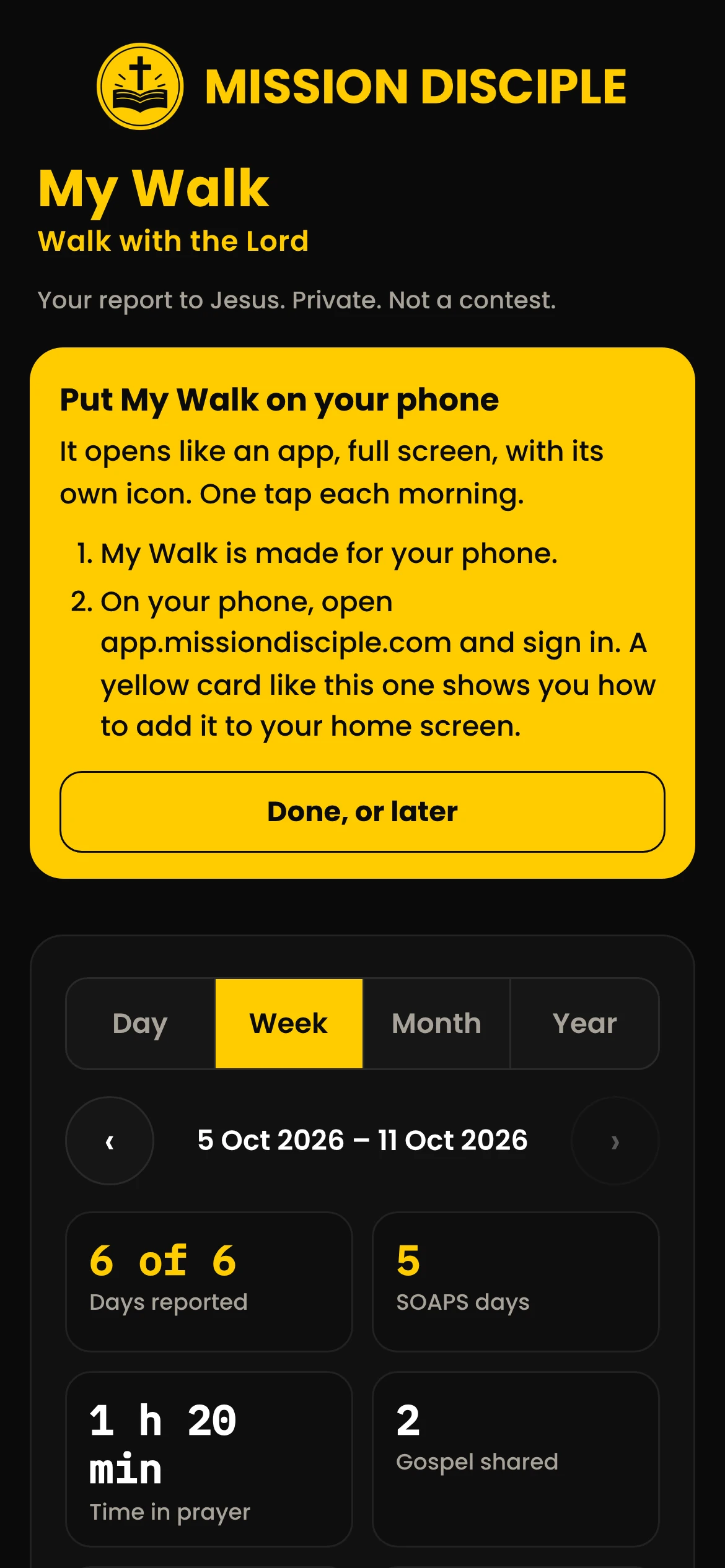 My Walk on a phone: Report